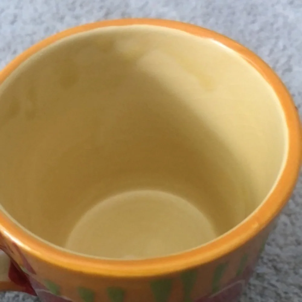 Pier 1 Imports Antique Soleil Hand‎ Painted Coffee Mug